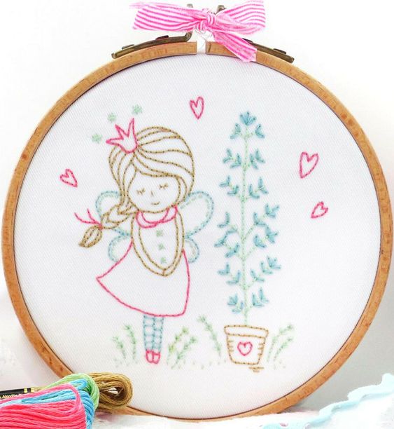 Stylish Girl |  Embroidery Hoop