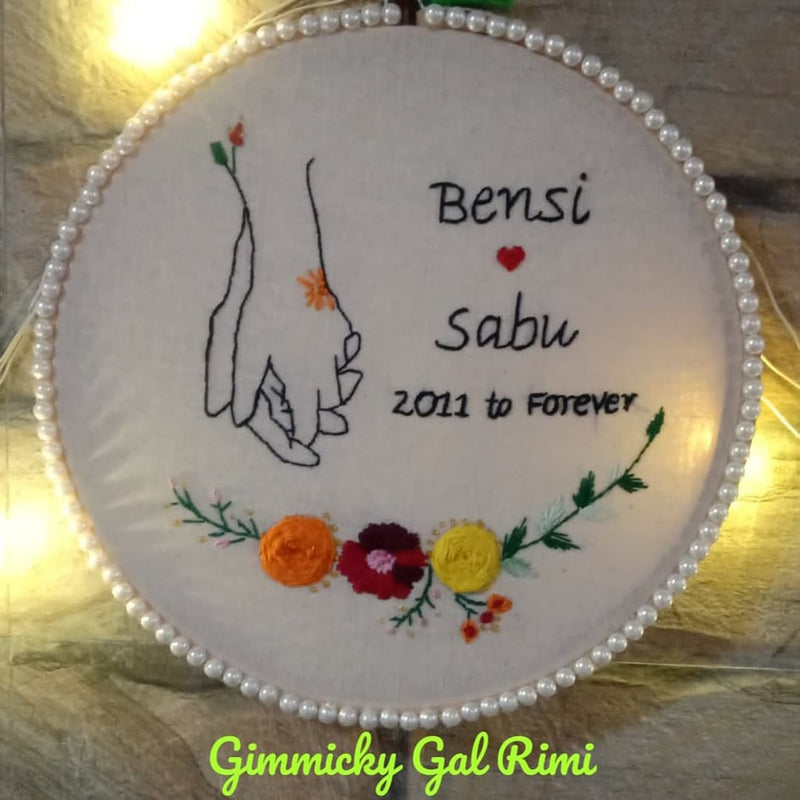 Holding Hands 6 | Embroidery Hoops