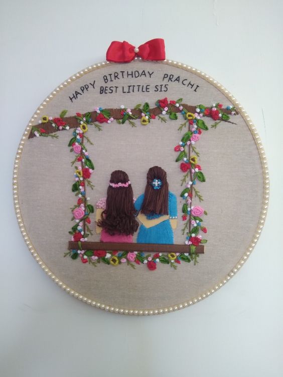 The Sisters |  Embroidery Hoop