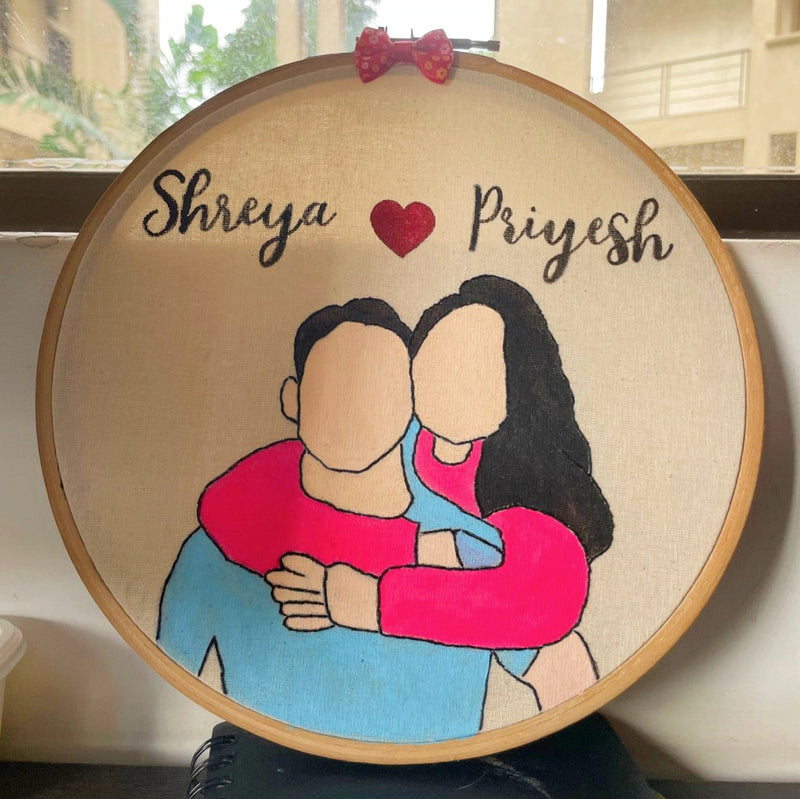 Couple | Embroidery Hoop
