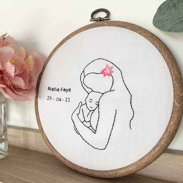 Mom and Child | Embroidery Hoop!