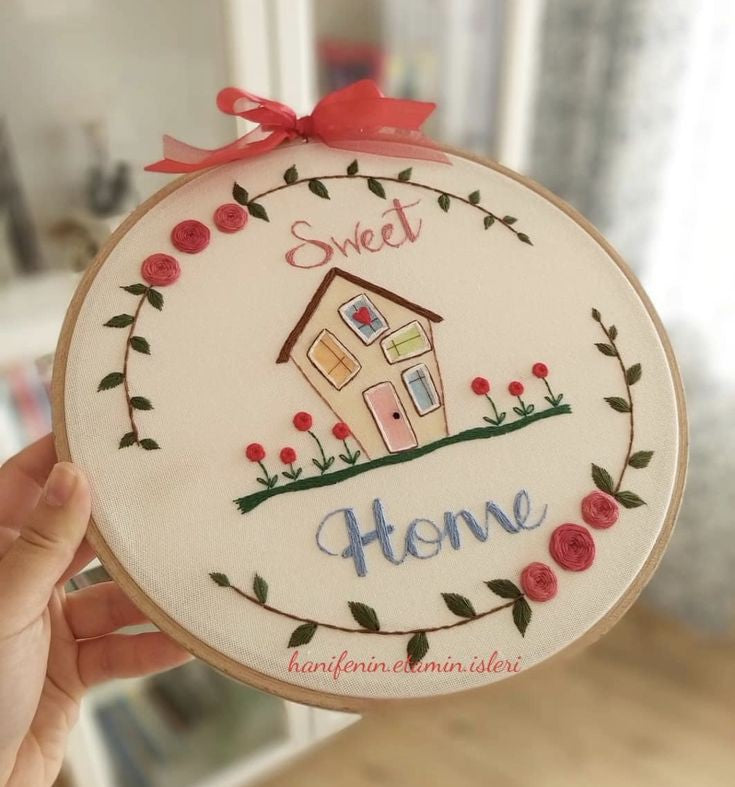 Sweet Home Hand Embroidery Hoop