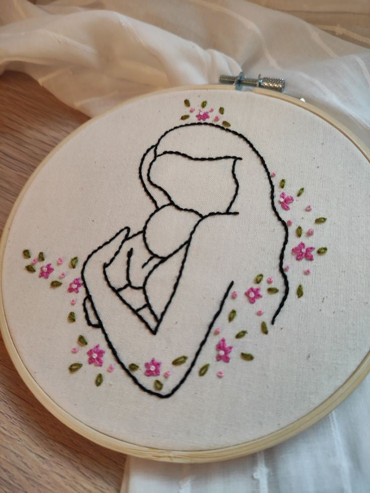 Mother and Baby | Embroidery Hoop