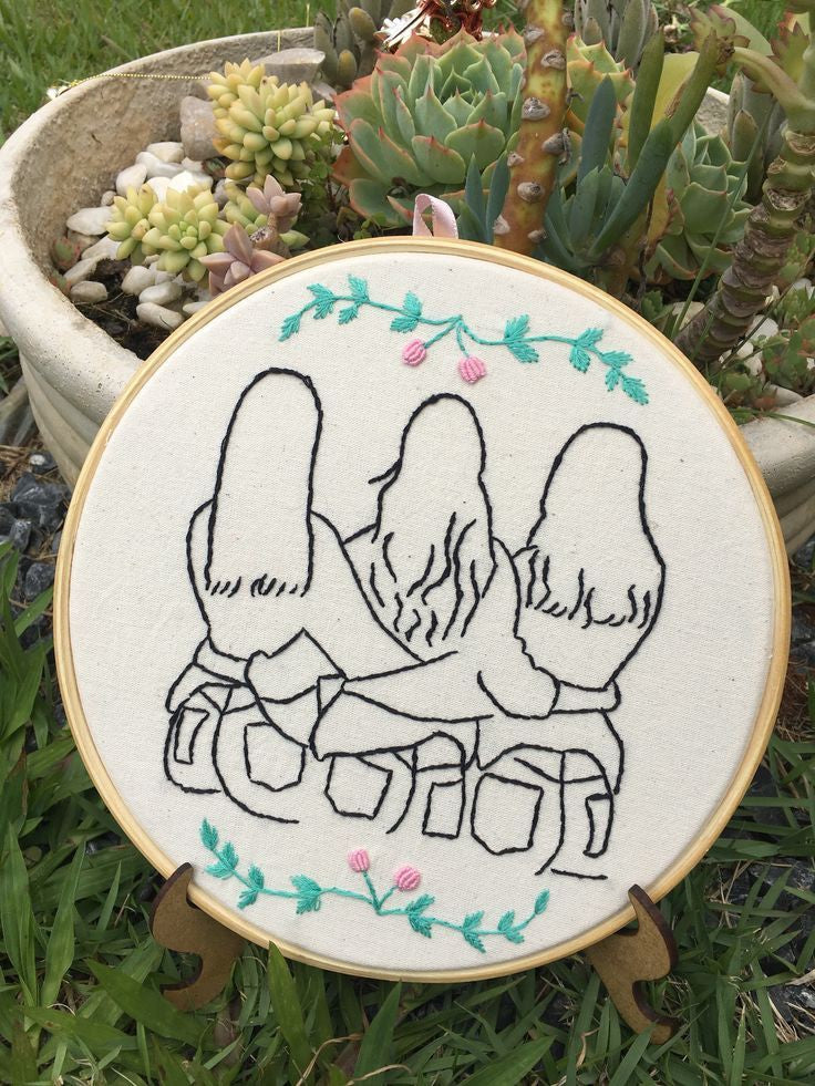 3 Girls | Embroidery Hoop