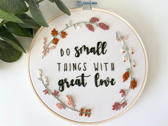 Motivational Text | Embroidery Hoop