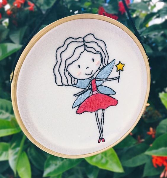 Fairy Girl | Embroidery Hoop