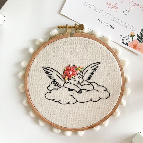 Baby Cupid| Embroidery Hoop