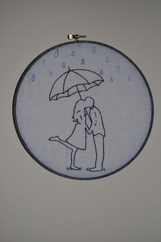 Couple | Embroidery Hoop