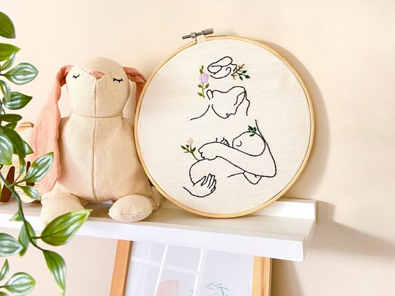 Mother love | Embroidery Hoop