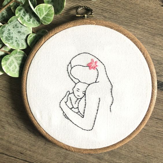 Mother Love | Embroidery Hoop