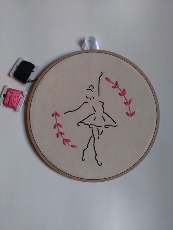 Dancing Girl | Embroidery Hoop