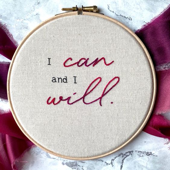 Positive Quotes | Embroidery Hoop