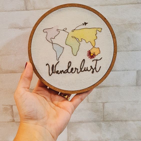 Wanderlust | Embroidery Hoop