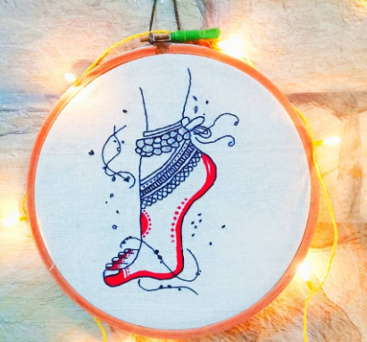 Payal - Ghunghroo | Embroidery Hoop