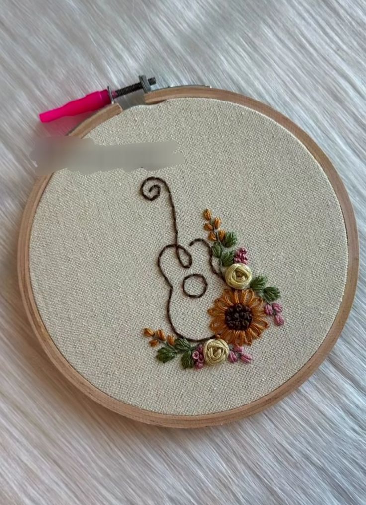 Musical letter | Embroidery Hoop